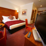 Classic double bedroom at Mercure York Fairfield Manor Hotel