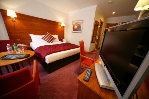 Classic double bedroom at Mercure York Fairfield Manor Hotel