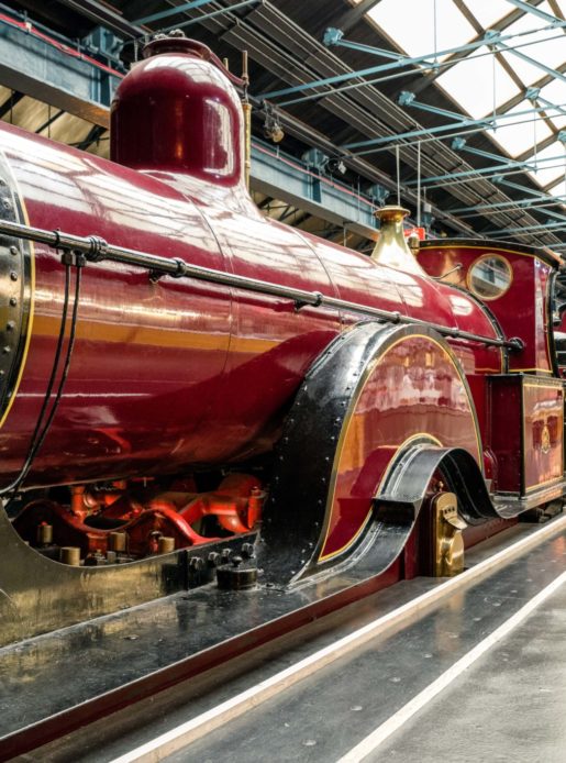 Train at The National Railway Museum in York.